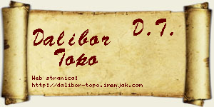Dalibor Topo vizit kartica